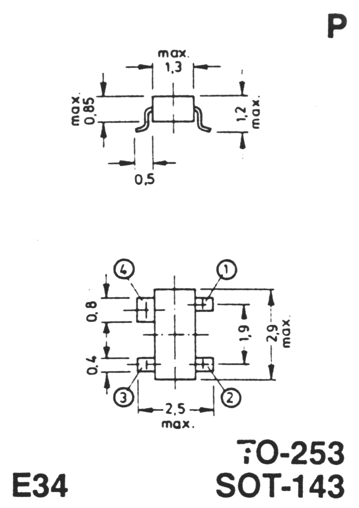 case outline drawing of BF996S