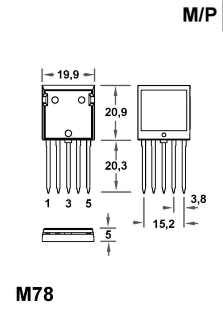 case outline drawing of FMM1500075P