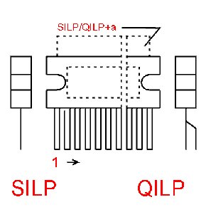 case outline drawing of LA4498